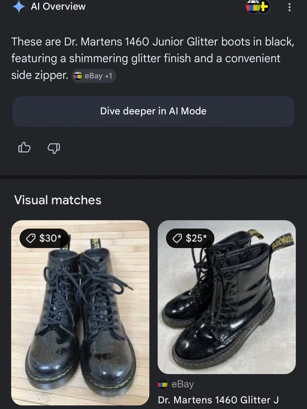 Dr. Martens 1460 Junior Glitter Black Patent Leather Boots with Yellow Stitching